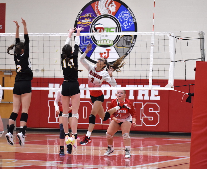 Hillsboro volleyball drops 3set match to visiting Miami Trace The